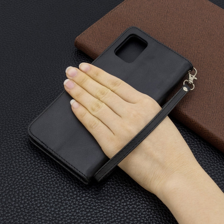 For Galaxy A71 Retro Lambskin Texture Pure Color Horizontal Flip PU Leather Case with Holder & Card Slots & Wallet & Lanyard