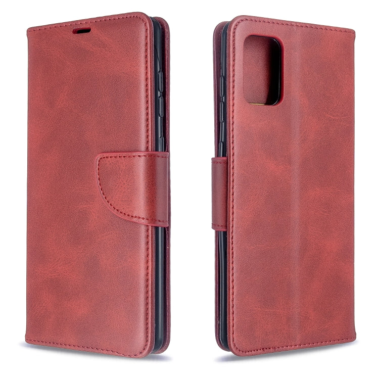 For Galaxy A71 Retro Lambskin Texture Pure Color Horizontal Flip PU Leather Case with Holder & Card Slots & Wallet & Lanyard