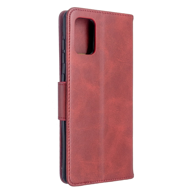 For Galaxy A71 Retro Lambskin Texture Pure Color Horizontal Flip PU Leather Case with Holder & Card Slots & Wallet & Lanyard