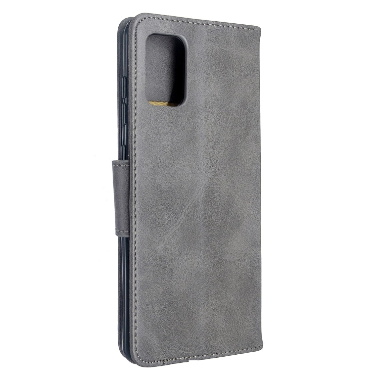 For Galaxy A71 Retro Lambskin Texture Pure Color Horizontal Flip PU Leather Case with Holder & Card Slots & Wallet & Lanyard