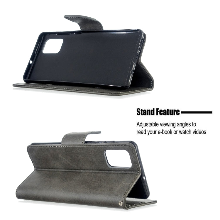 For Galaxy A71 Retro Lambskin Texture Pure Color Horizontal Flip PU Leather Case with Holder & Card Slots & Wallet & Lanyard