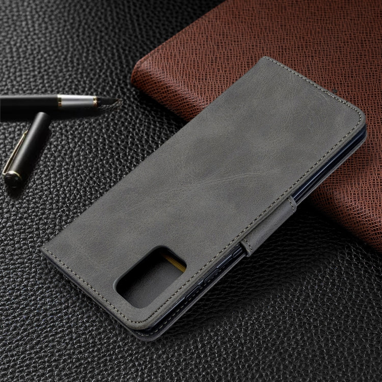 For Galaxy A71 Retro Lambskin Texture Pure Color Horizontal Flip PU Leather Case with Holder & Card Slots & Wallet & Lanyard