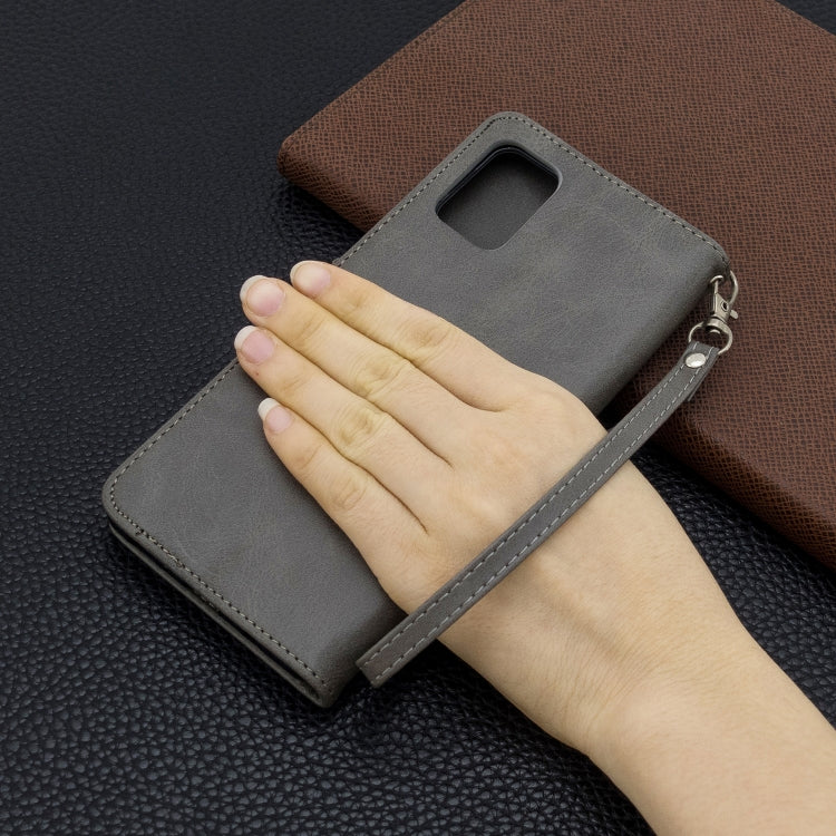 For Galaxy A71 Retro Lambskin Texture Pure Color Horizontal Flip PU Leather Case with Holder & Card Slots & Wallet & Lanyard