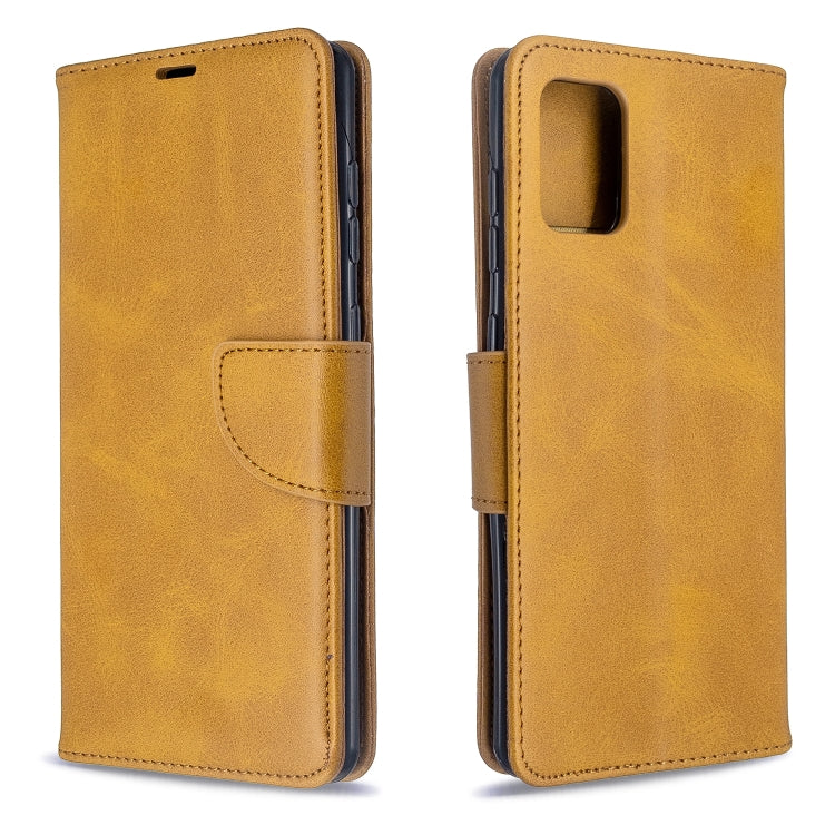For Galaxy A71 Retro Lambskin Texture Pure Color Horizontal Flip PU Leather Case with Holder & Card Slots & Wallet & Lanyard