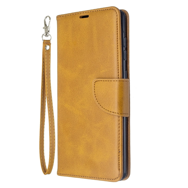 For Galaxy A71 Retro Lambskin Texture Pure Color Horizontal Flip PU Leather Case with Holder & Card Slots & Wallet & Lanyard