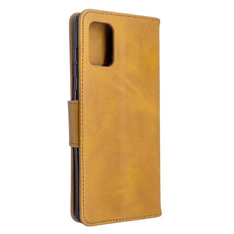 For Galaxy A71 Retro Lambskin Texture Pure Color Horizontal Flip PU Leather Case with Holder & Card Slots & Wallet & Lanyard