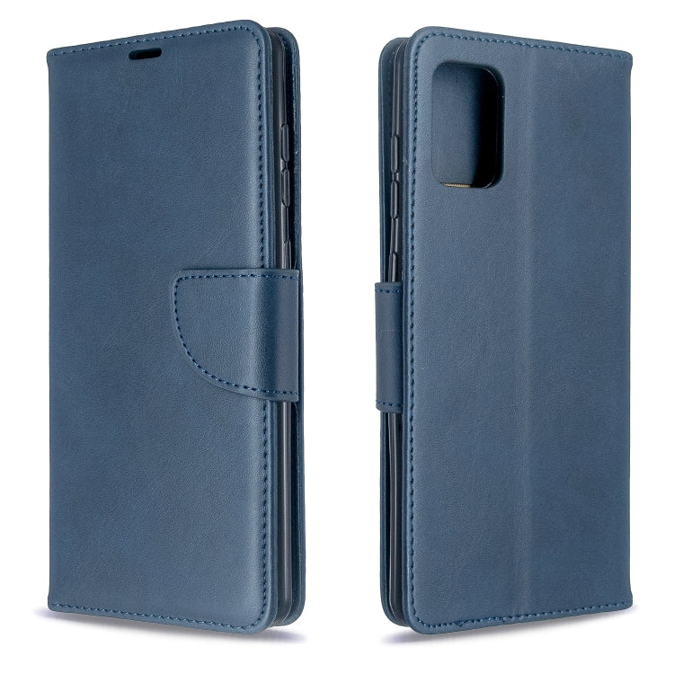 For Galaxy A71 Retro Lambskin Texture Pure Color Horizontal Flip PU Leather Case with Holder & Card Slots & Wallet & Lanyard
