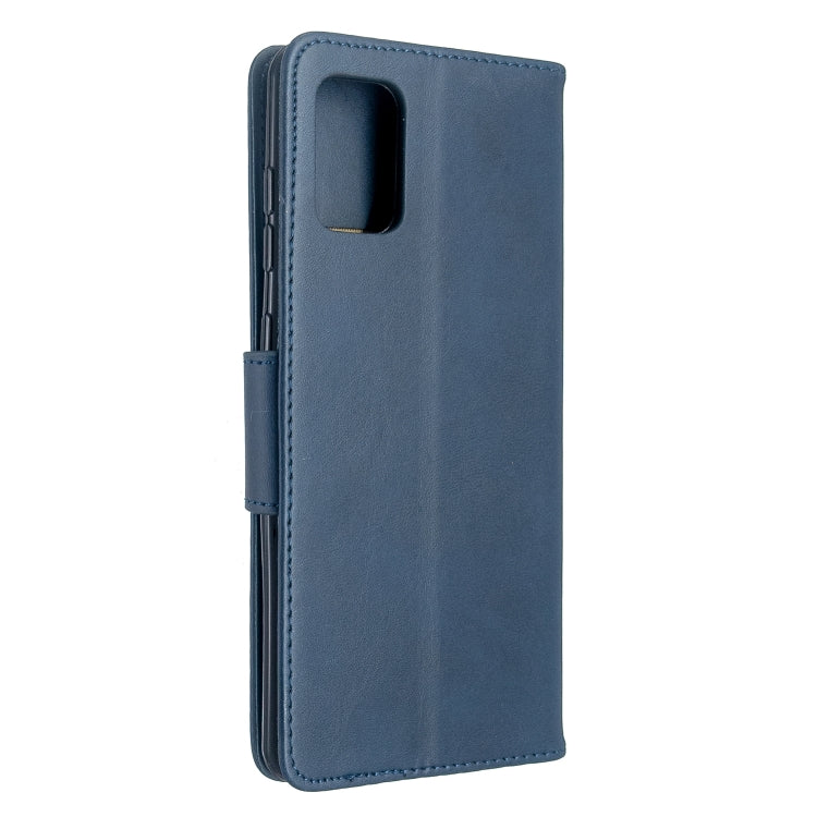 For Galaxy A71 Retro Lambskin Texture Pure Color Horizontal Flip PU Leather Case with Holder & Card Slots & Wallet & Lanyard