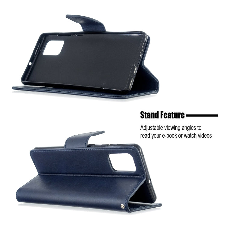 For Galaxy A71 Retro Lambskin Texture Pure Color Horizontal Flip PU Leather Case with Holder & Card Slots & Wallet & Lanyard