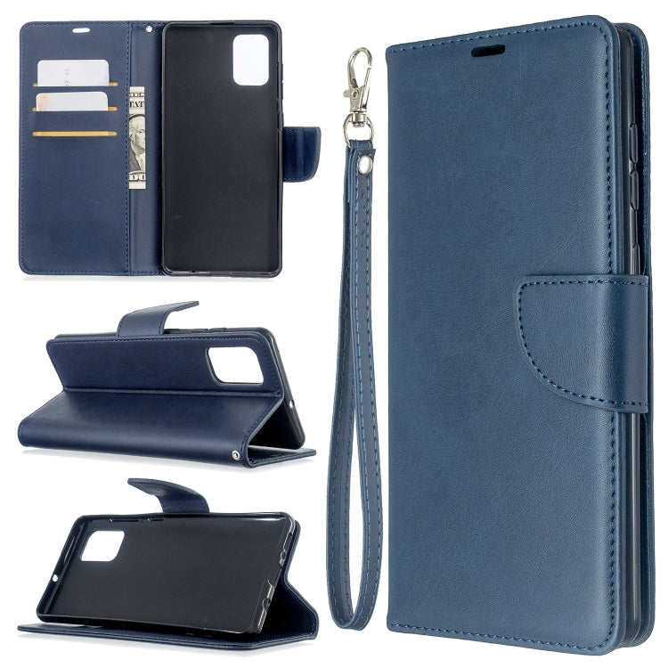 For Galaxy A71 Retro Lambskin Texture Pure Color Horizontal Flip PU Leather Case with Holder & Card Slots & Wallet & Lanyard