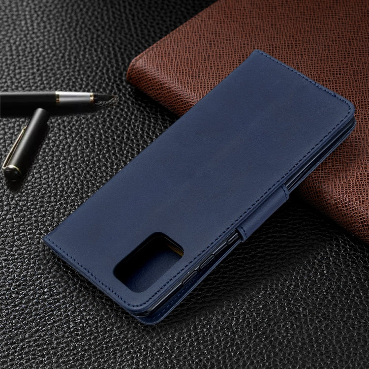 For Galaxy A71 Retro Lambskin Texture Pure Color Horizontal Flip PU Leather Case with Holder & Card Slots & Wallet & Lanyard