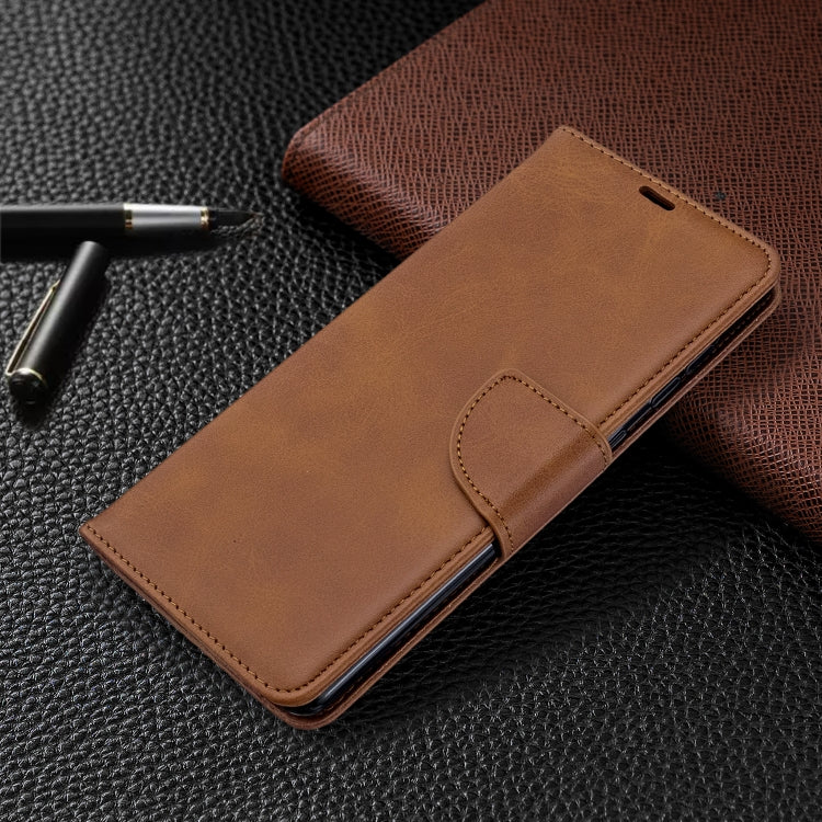 For Galaxy A71 Retro Lambskin Texture Pure Color Horizontal Flip PU Leather Case with Holder & Card Slots & Wallet & Lanyard