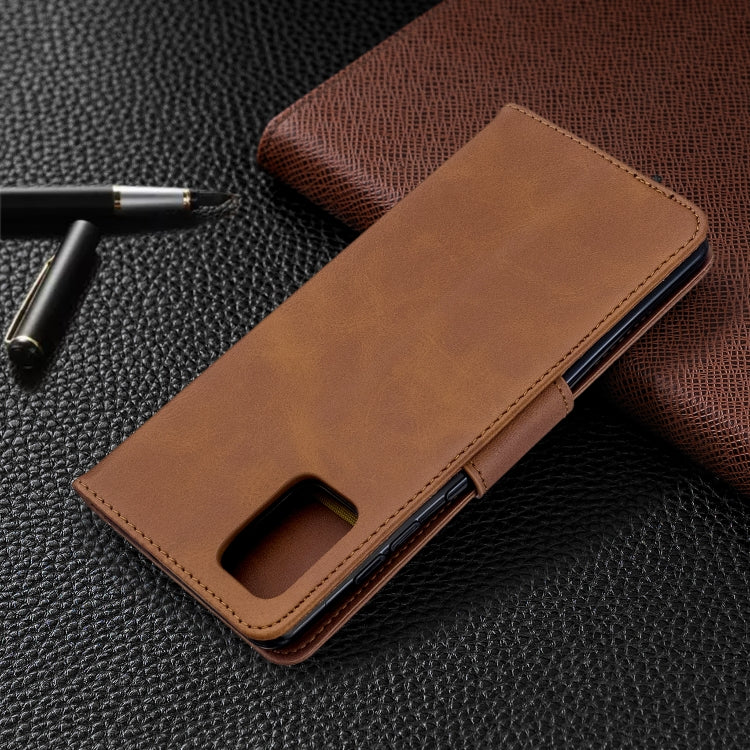 For Galaxy A71 Retro Lambskin Texture Pure Color Horizontal Flip PU Leather Case with Holder & Card Slots & Wallet & Lanyard