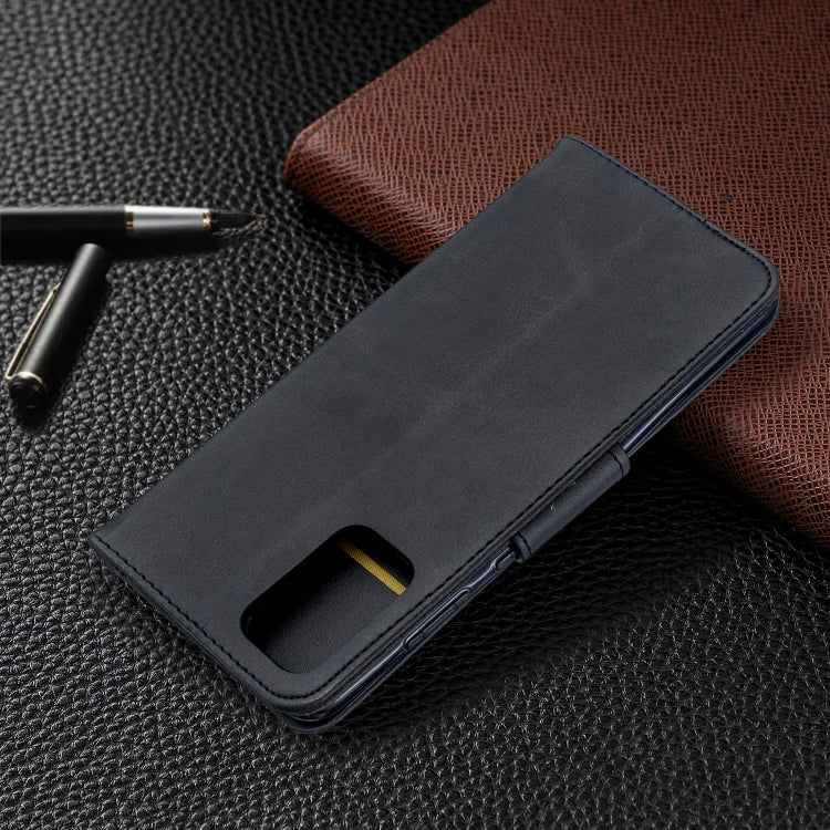 For Galaxy S20+ Retro Lambskin Texture Pure Color Horizontal Flip PU Leather Case with Holder & Card Slots & Wallet & Lanyard