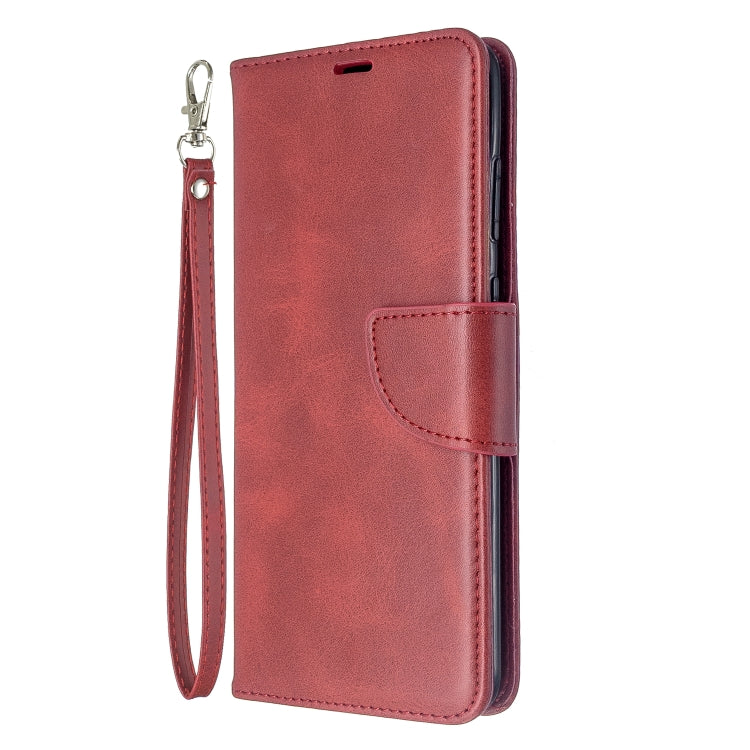 For Galaxy S20+ Retro Lambskin Texture Pure Color Horizontal Flip PU Leather Case with Holder & Card Slots & Wallet & Lanyard