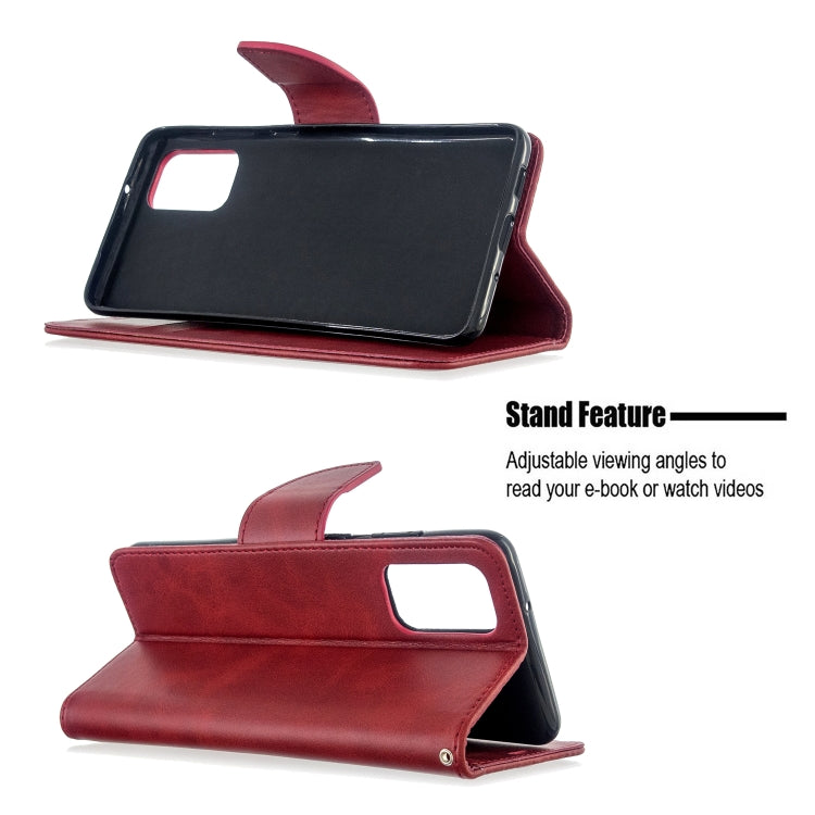 For Galaxy S20+ Retro Lambskin Texture Pure Color Horizontal Flip PU Leather Case with Holder & Card Slots & Wallet & Lanyard