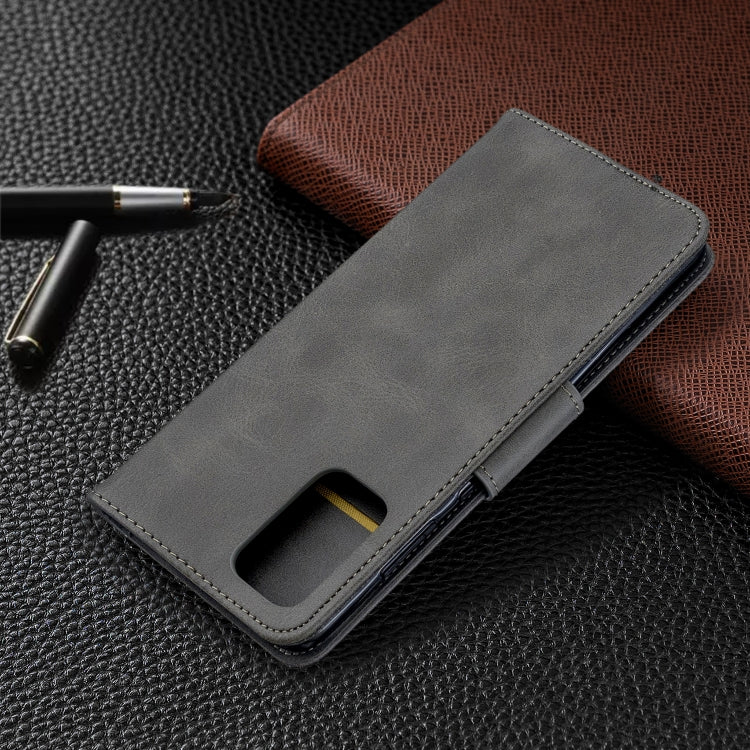 For Galaxy S20+ Retro Lambskin Texture Pure Color Horizontal Flip PU Leather Case with Holder & Card Slots & Wallet & Lanyard