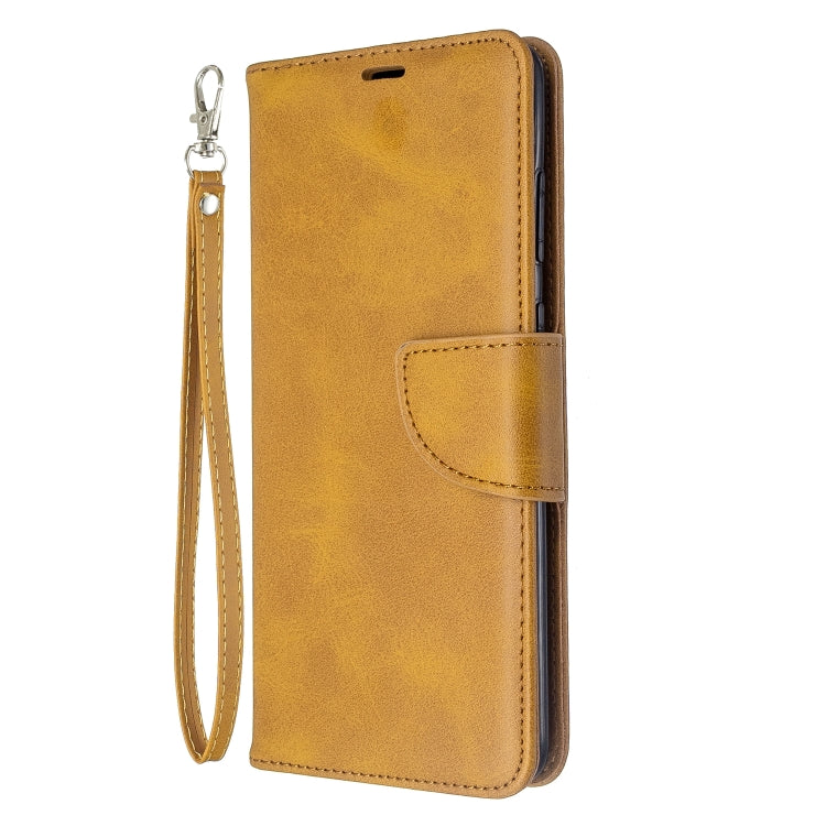 For Galaxy S20+ Retro Lambskin Texture Pure Color Horizontal Flip PU Leather Case with Holder & Card Slots & Wallet & Lanyard