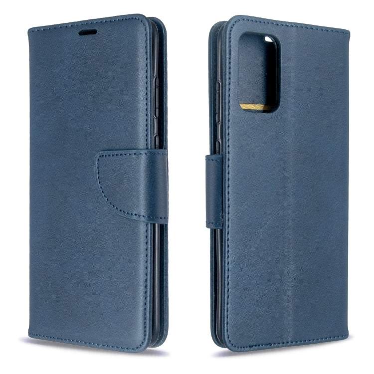 For Galaxy S20+ Retro Lambskin Texture Pure Color Horizontal Flip PU Leather Case with Holder & Card Slots & Wallet & Lanyard