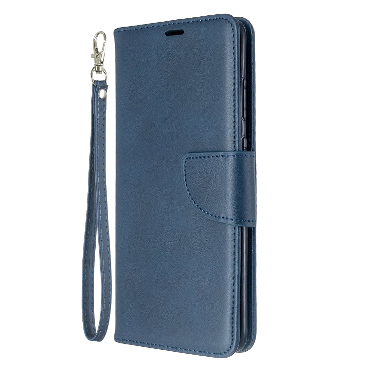 For Galaxy S20+ Retro Lambskin Texture Pure Color Horizontal Flip PU Leather Case with Holder & Card Slots & Wallet & Lanyard
