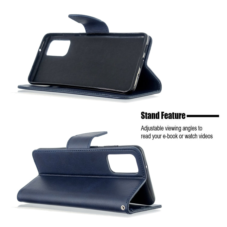 For Galaxy S20+ Retro Lambskin Texture Pure Color Horizontal Flip PU Leather Case with Holder & Card Slots & Wallet & Lanyard