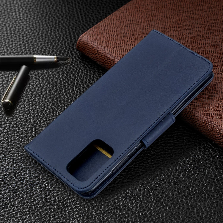 For Galaxy S20+ Retro Lambskin Texture Pure Color Horizontal Flip PU Leather Case with Holder & Card Slots & Wallet & Lanyard