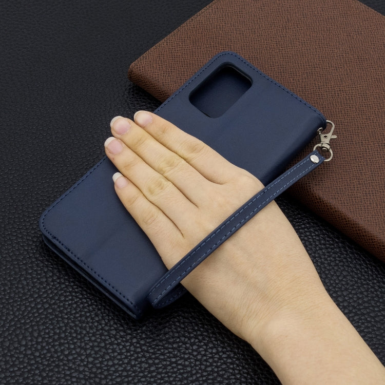 For Galaxy S20+ Retro Lambskin Texture Pure Color Horizontal Flip PU Leather Case with Holder & Card Slots & Wallet & Lanyard