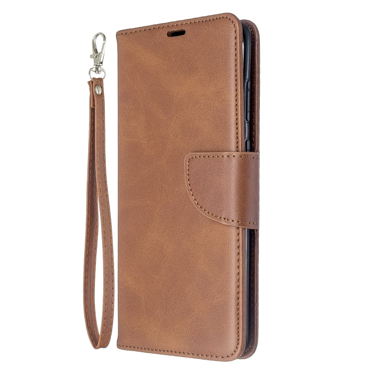 For Galaxy S20+ Retro Lambskin Texture Pure Color Horizontal Flip PU Leather Case with Holder & Card Slots & Wallet & Lanyard