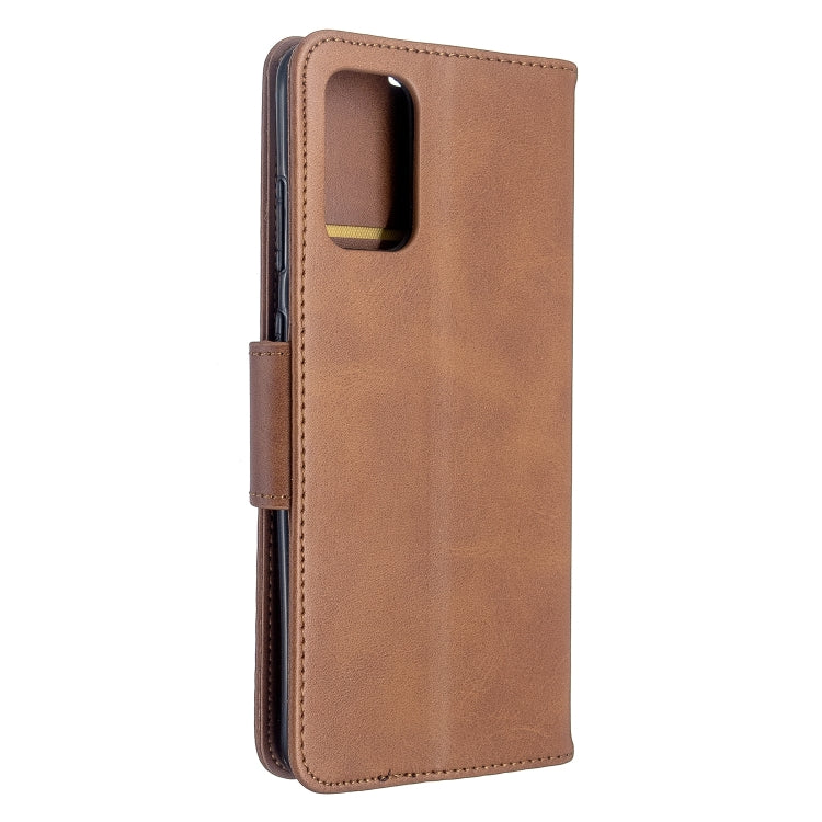 For Galaxy S20+ Retro Lambskin Texture Pure Color Horizontal Flip PU Leather Case with Holder & Card Slots & Wallet & Lanyard