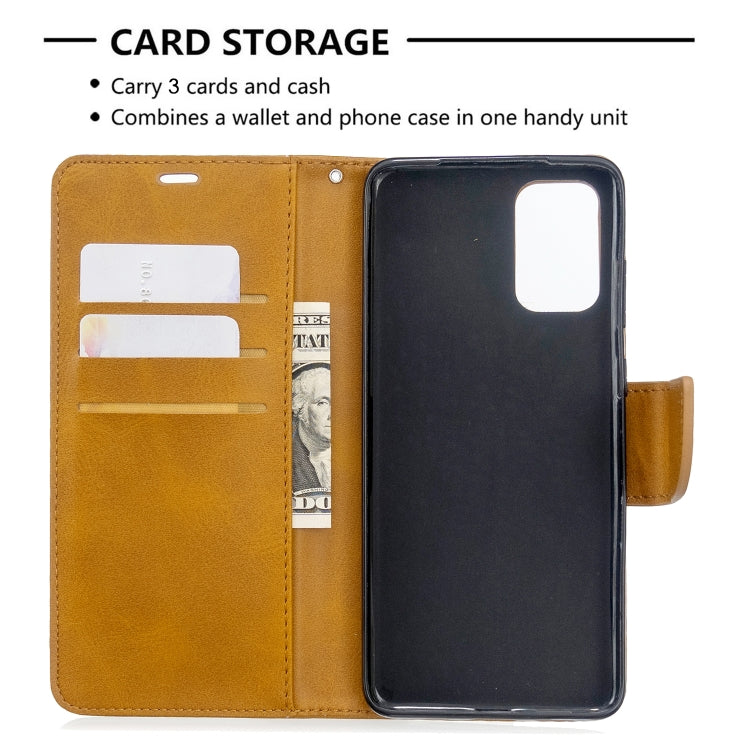 For Galaxy S20 Ultra Retro Lambskin Texture Pure Color Horizontal Flip PU Leather Case with Holder & Card Slots & Wallet & Lanyard