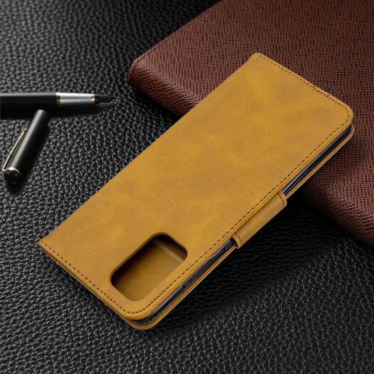 For Galaxy S20 Ultra Retro Lambskin Texture Pure Color Horizontal Flip PU Leather Case with Holder & Card Slots & Wallet & Lanyard