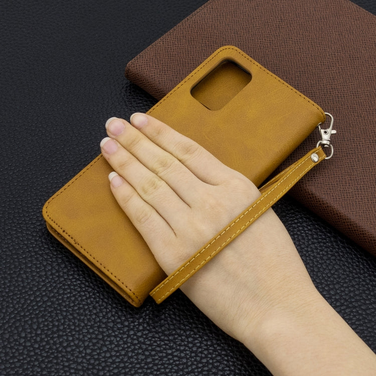 For Galaxy S20 Ultra Retro Lambskin Texture Pure Color Horizontal Flip PU Leather Case with Holder & Card Slots & Wallet & Lanyard