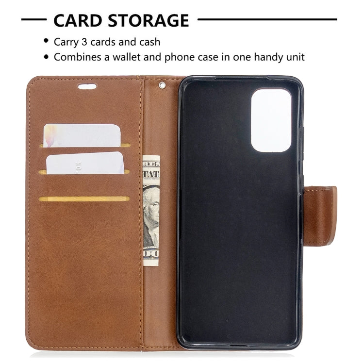 For Galaxy S20 Ultra Retro Lambskin Texture Pure Color Horizontal Flip PU Leather Case with Holder & Card Slots & Wallet & Lanyard