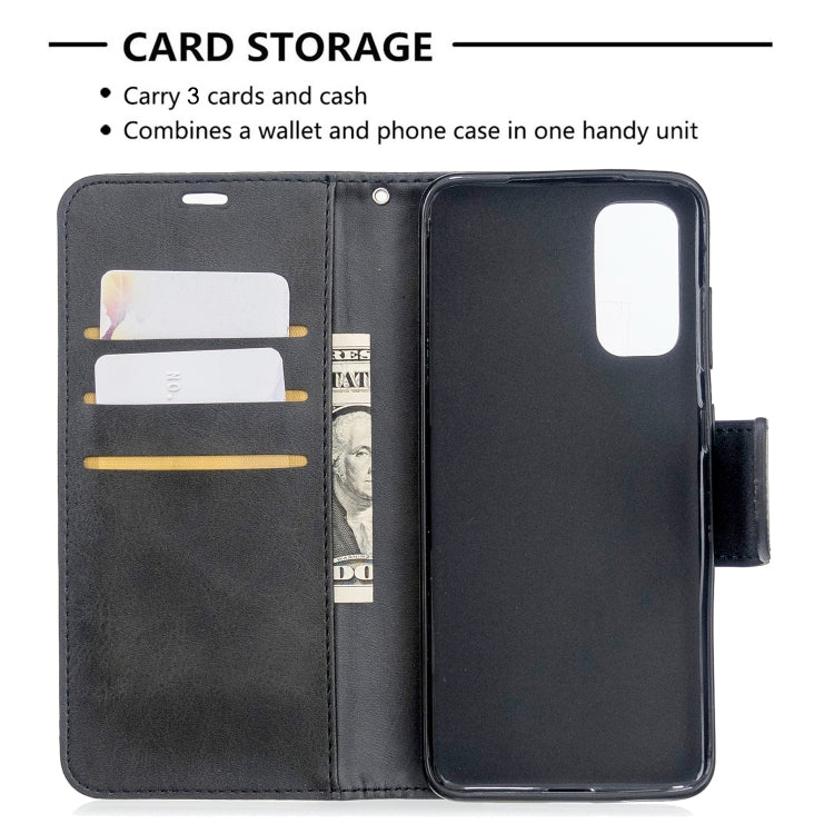 For Galaxy S20 Retro Lambskin Texture Pure Color Horizontal Flip PU Leather Case with Holder & Card Slots & Wallet & Lanyard