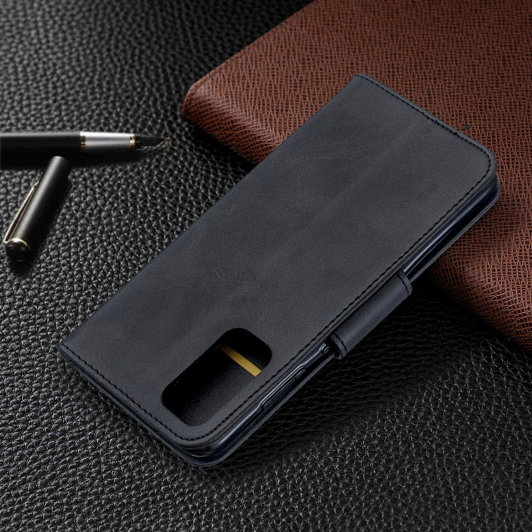 For Galaxy S20 Retro Lambskin Texture Pure Color Horizontal Flip PU Leather Case with Holder & Card Slots & Wallet & Lanyard