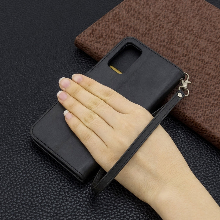 For Galaxy S20 Retro Lambskin Texture Pure Color Horizontal Flip PU Leather Case with Holder & Card Slots & Wallet & Lanyard