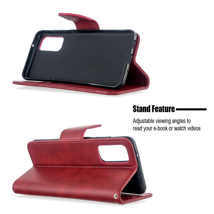 For Galaxy S20 Retro Lambskin Texture Pure Color Horizontal Flip PU Leather Case with Holder & Card Slots & Wallet & Lanyard