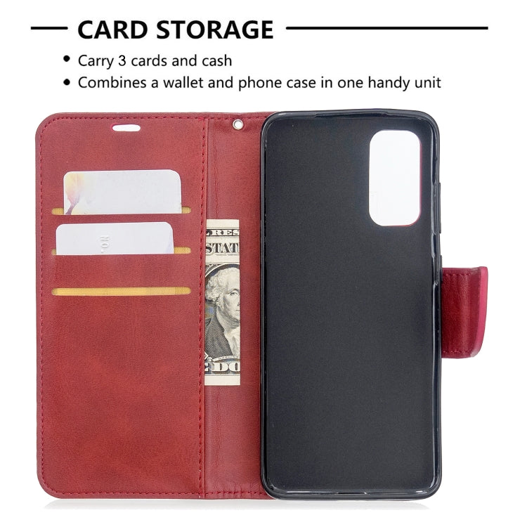 For Galaxy S20 Retro Lambskin Texture Pure Color Horizontal Flip PU Leather Case with Holder & Card Slots & Wallet & Lanyard