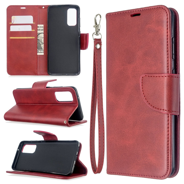 For Galaxy S20 Retro Lambskin Texture Pure Color Horizontal Flip PU Leather Case with Holder & Card Slots & Wallet & Lanyard