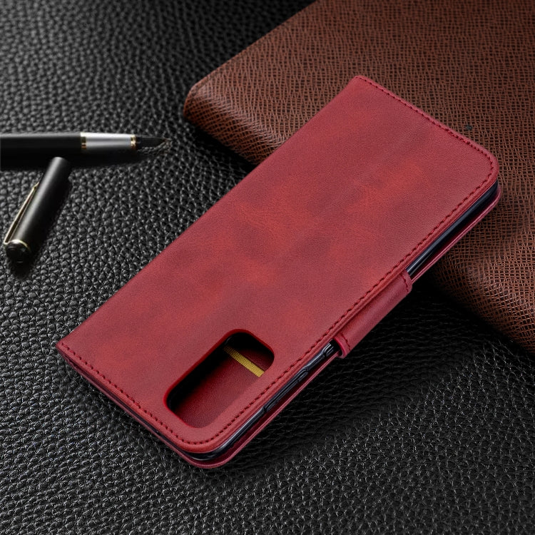 For Galaxy S20 Retro Lambskin Texture Pure Color Horizontal Flip PU Leather Case with Holder & Card Slots & Wallet & Lanyard