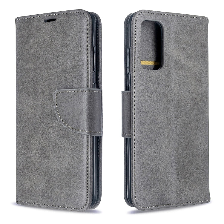 For Galaxy S20 Retro Lambskin Texture Pure Color Horizontal Flip PU Leather Case with Holder & Card Slots & Wallet & Lanyard