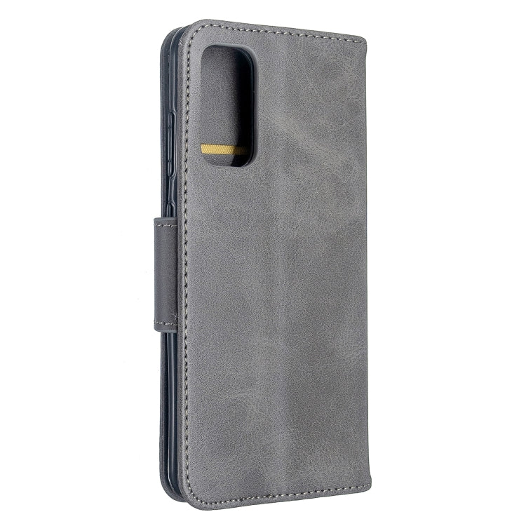 For Galaxy S20 Retro Lambskin Texture Pure Color Horizontal Flip PU Leather Case with Holder & Card Slots & Wallet & Lanyard
