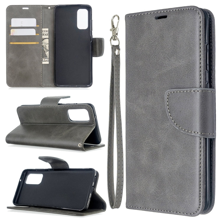 For Galaxy S20 Retro Lambskin Texture Pure Color Horizontal Flip PU Leather Case with Holder & Card Slots & Wallet & Lanyard
