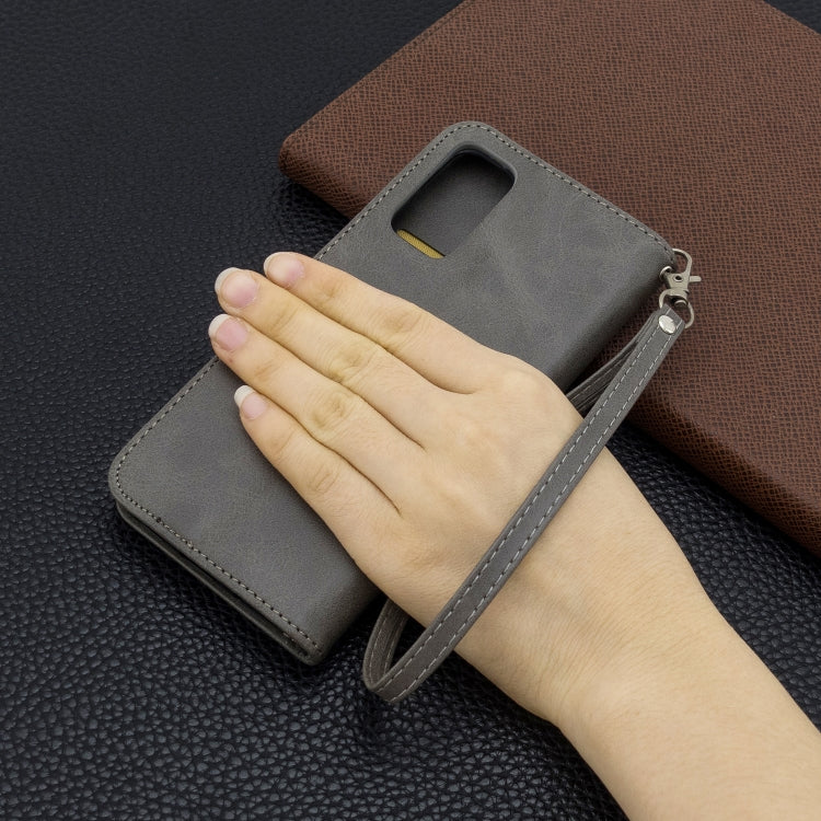 For Galaxy S20 Retro Lambskin Texture Pure Color Horizontal Flip PU Leather Case with Holder & Card Slots & Wallet & Lanyard