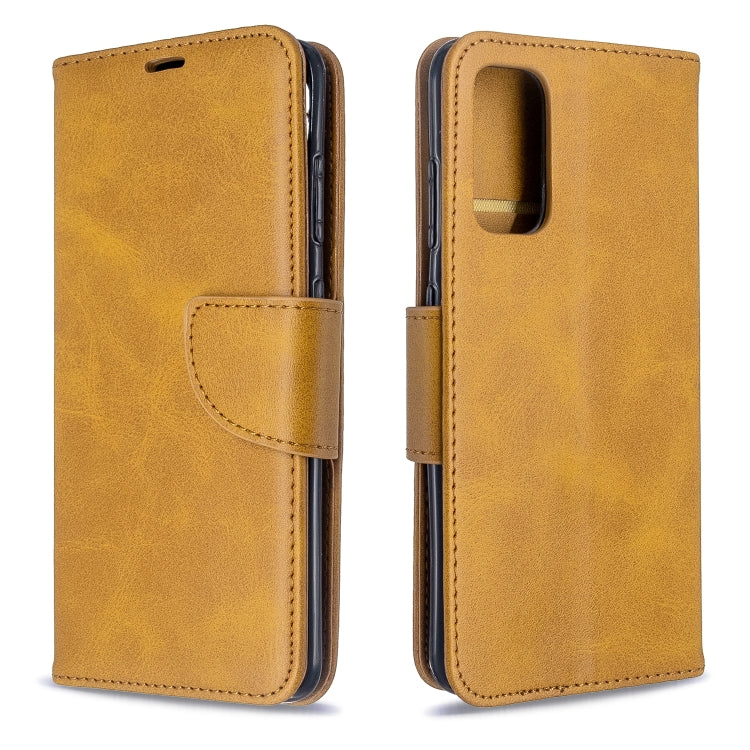 For Galaxy S20 Retro Lambskin Texture Pure Color Horizontal Flip PU Leather Case with Holder & Card Slots & Wallet & Lanyard