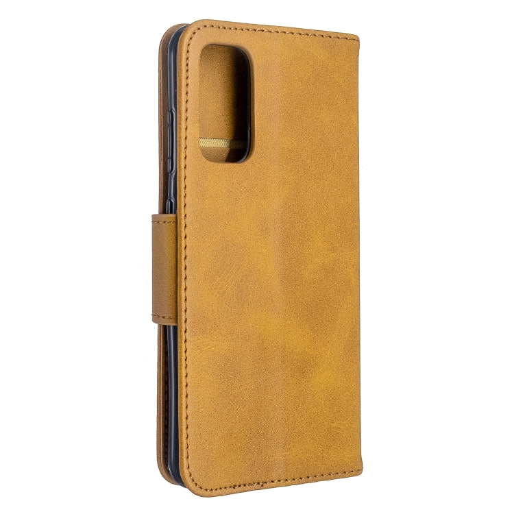For Galaxy S20 Retro Lambskin Texture Pure Color Horizontal Flip PU Leather Case with Holder & Card Slots & Wallet & Lanyard