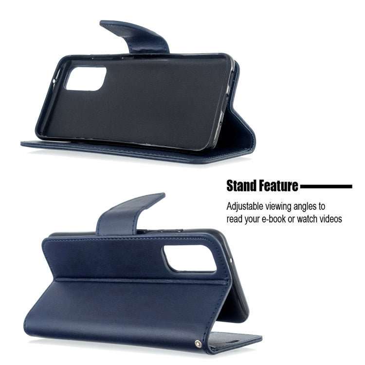 For Galaxy S20 Retro Lambskin Texture Pure Color Horizontal Flip PU Leather Case with Holder & Card Slots & Wallet & Lanyard