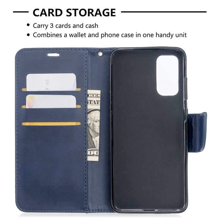For Galaxy S20 Retro Lambskin Texture Pure Color Horizontal Flip PU Leather Case with Holder & Card Slots & Wallet & Lanyard