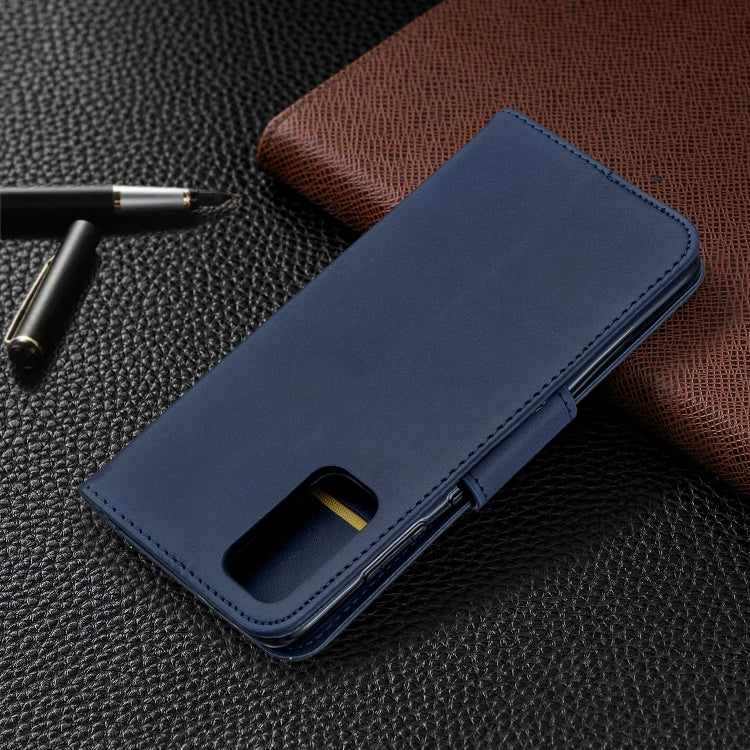 For Galaxy S20 Retro Lambskin Texture Pure Color Horizontal Flip PU Leather Case with Holder & Card Slots & Wallet & Lanyard