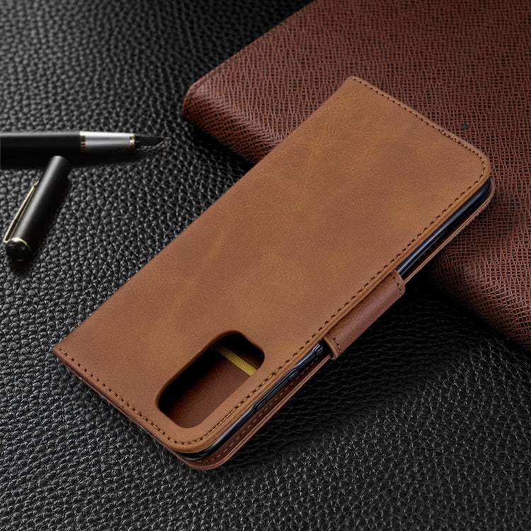 For Galaxy S20 Retro Lambskin Texture Pure Color Horizontal Flip PU Leather Case with Holder & Card Slots & Wallet & Lanyard